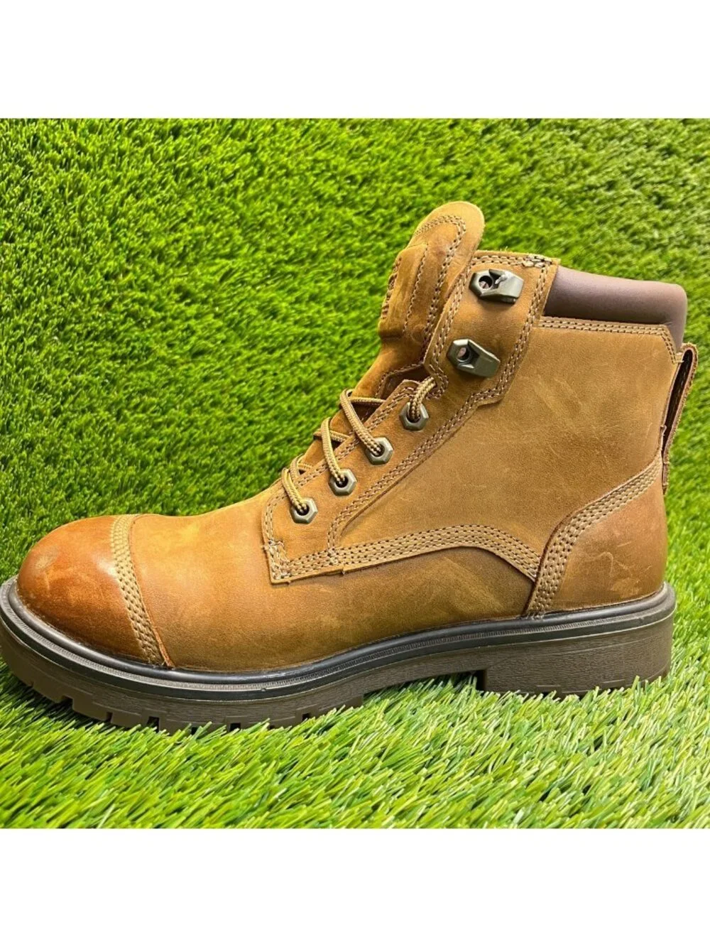 Timberland PRO Whitman 6-Inch Mens Size 9E Brown Leather Safety Work Boots